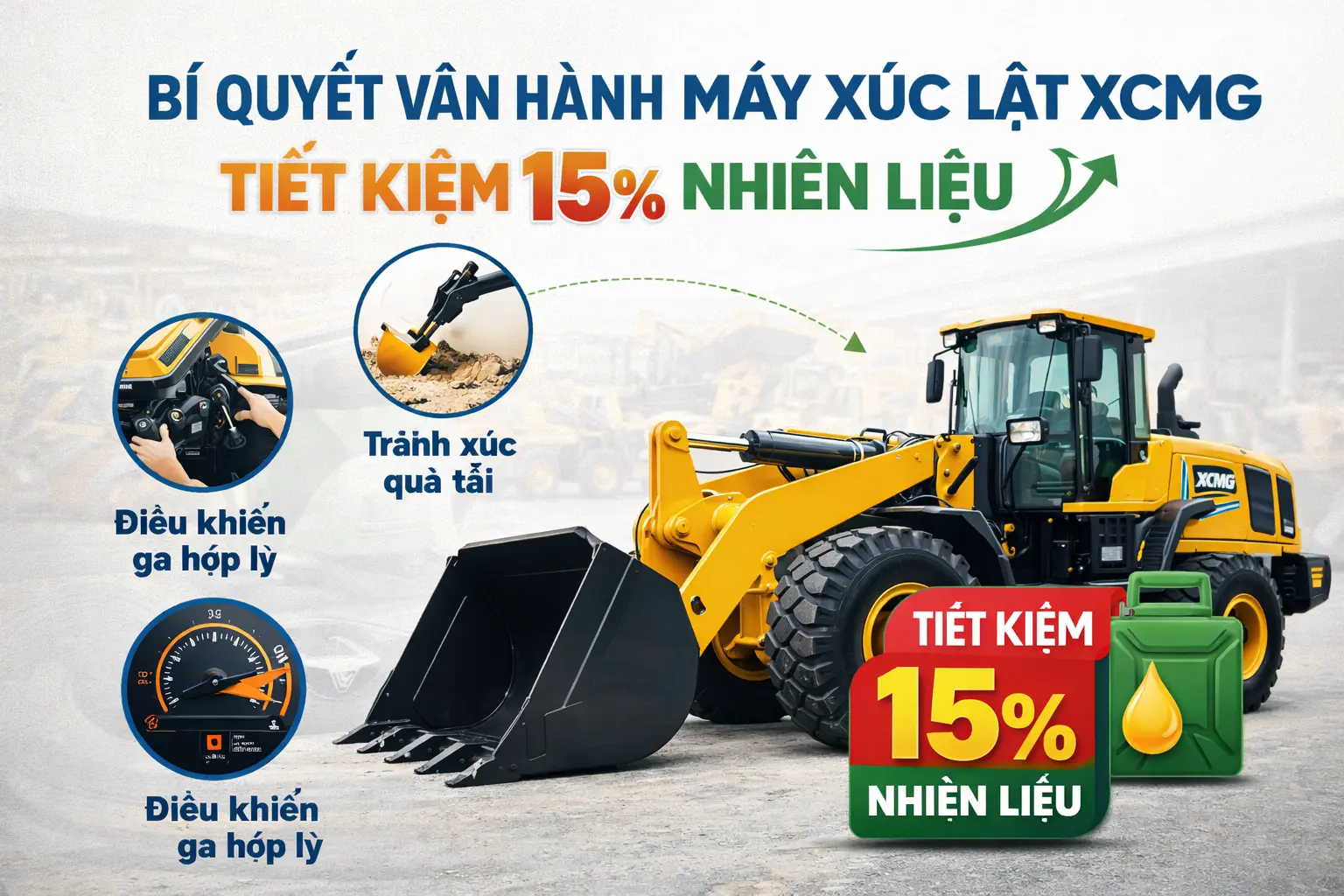 Bí Quyết Vận Hành Máy Xúc Lật Tiết Kiệm 15% Nhiên Liệu